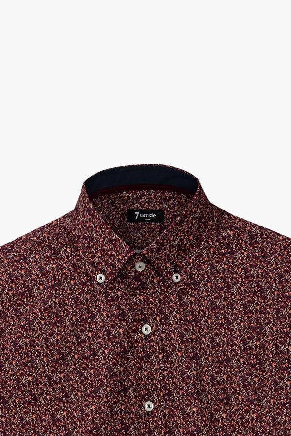 Camicia Uomo Leonardo Sport Popelin Rosso Rosso