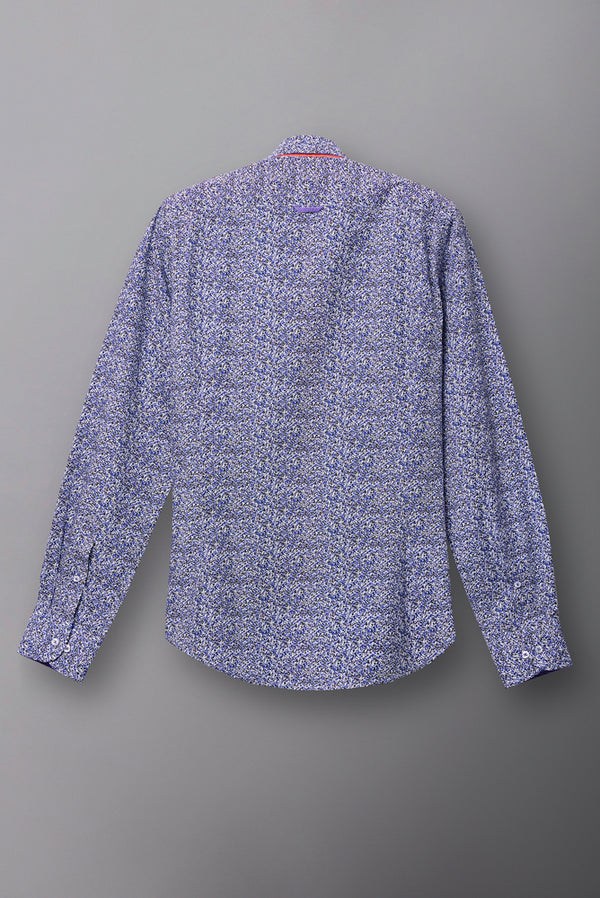 Camicia Uomo Donatello Iconic Popelin Bianco Blu scuro
