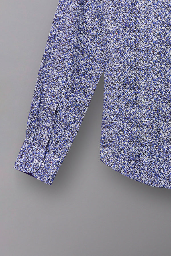 Camicia Uomo Donatello Iconic Popelin Bianco Blu scuro