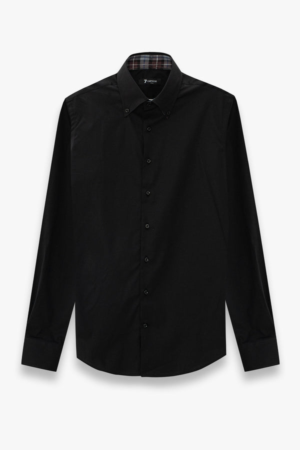 Roma Sport Poplin Stretch Man Shirt Black