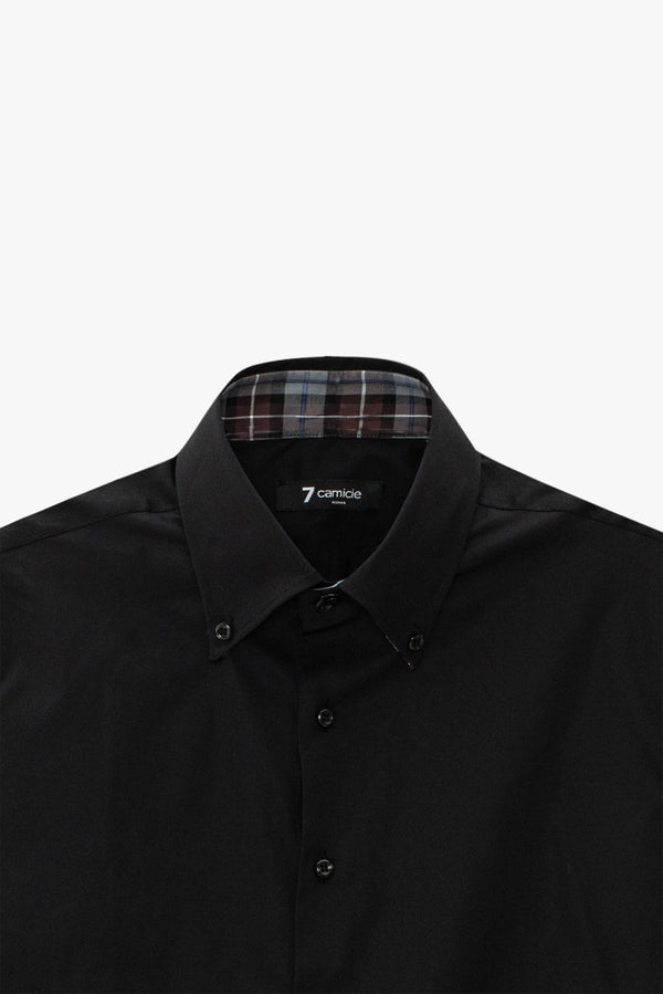 Camisa Hombre Roma Sport Popelin Stretch Negro