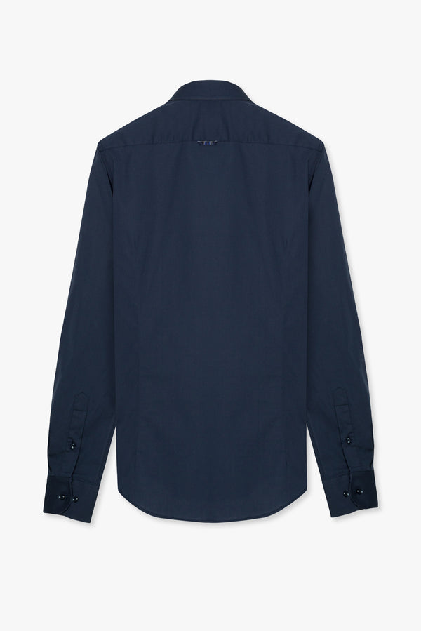 Chemise Homme Leonardo Sport Popelin Stretch Bleu