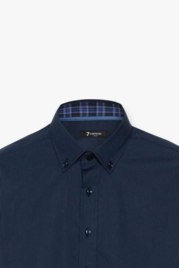 Chemise Homme Leonardo Sport Popelin Stretch Bleu