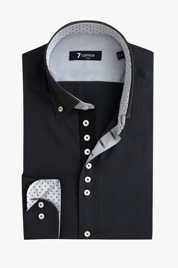 Camisa Hombre Donatello Iconic Popelin Stretch Gris