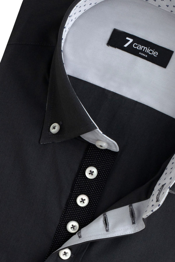 Camisa Hombre Donatello Iconic Popelin Stretch Gris