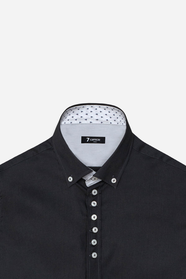 Camisa Hombre Donatello Iconic Popelin Stretch Gris