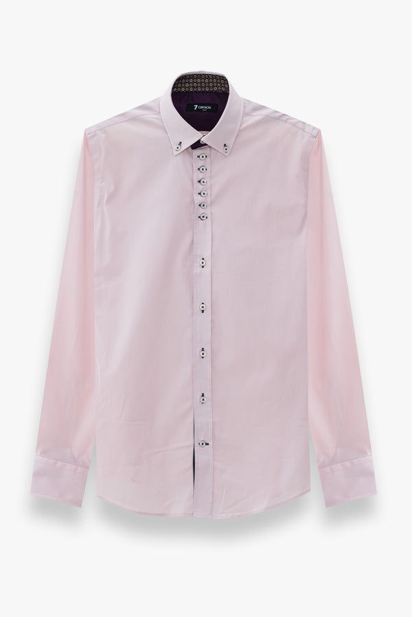 Camicia Uomo Donatello Iconic Popelin Stretch Rosa