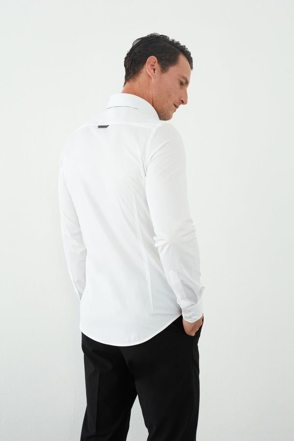 Camisa Hombre Roma Sport Popelin Stretch Blanco