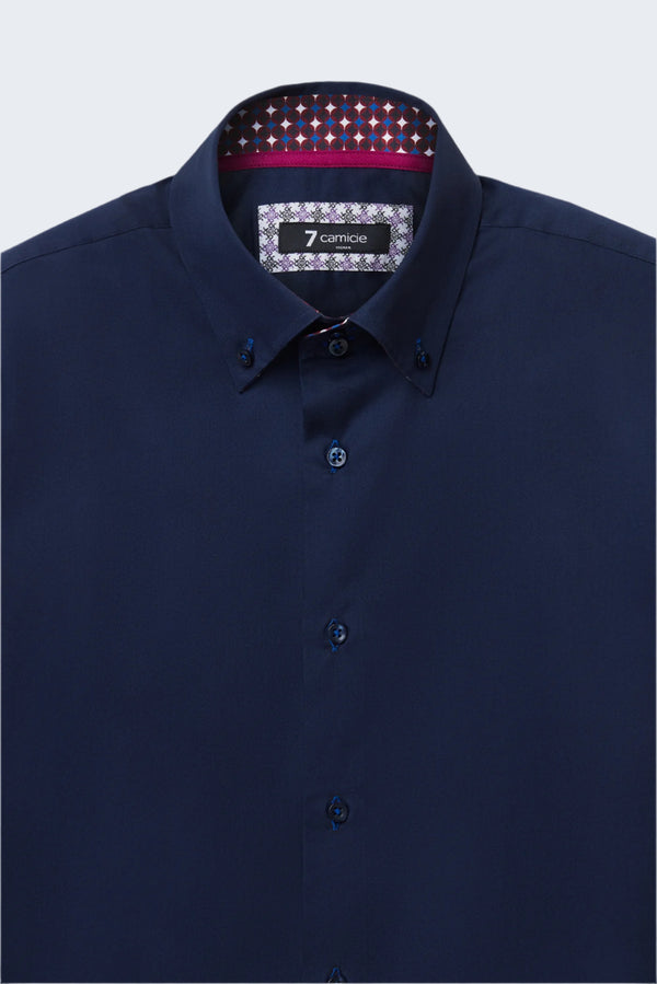 Chemise Homme Roma Iconic Satin Bleu