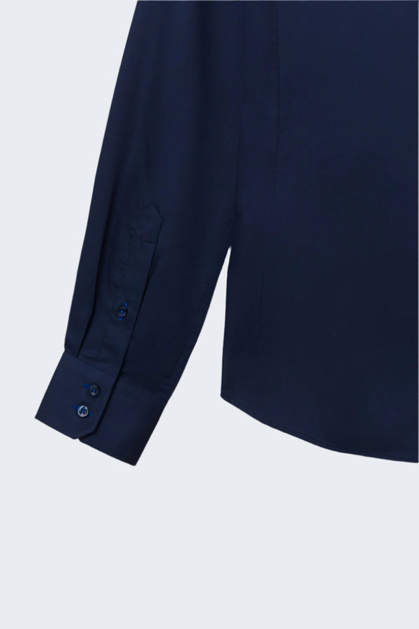 Chemise Homme Roma Iconic Satin Bleu