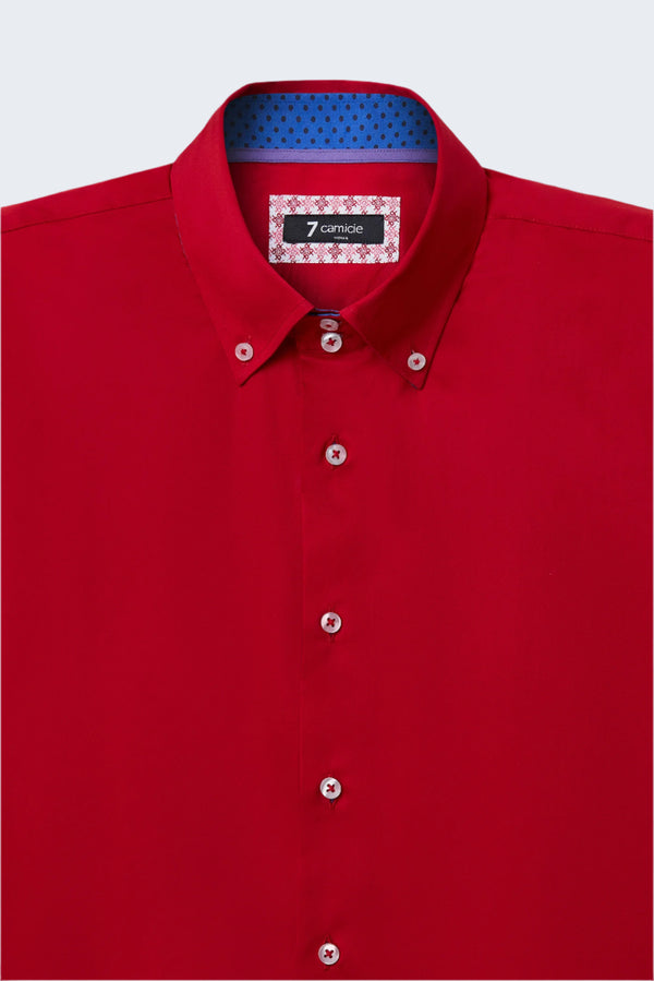 Chemise Homme Roma Iconic Satin Rouge