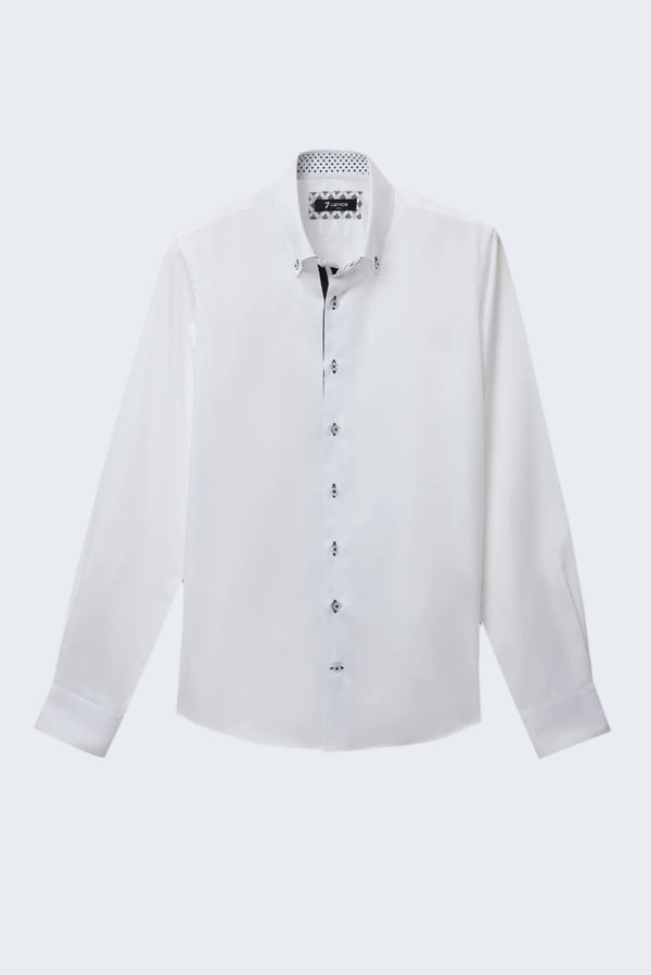 Roma Iconic Herren Hemd Satin Weiss