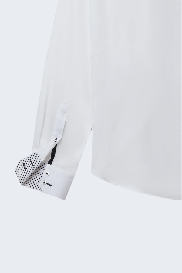 Roma Iconic Herren Hemd Satin Weiss