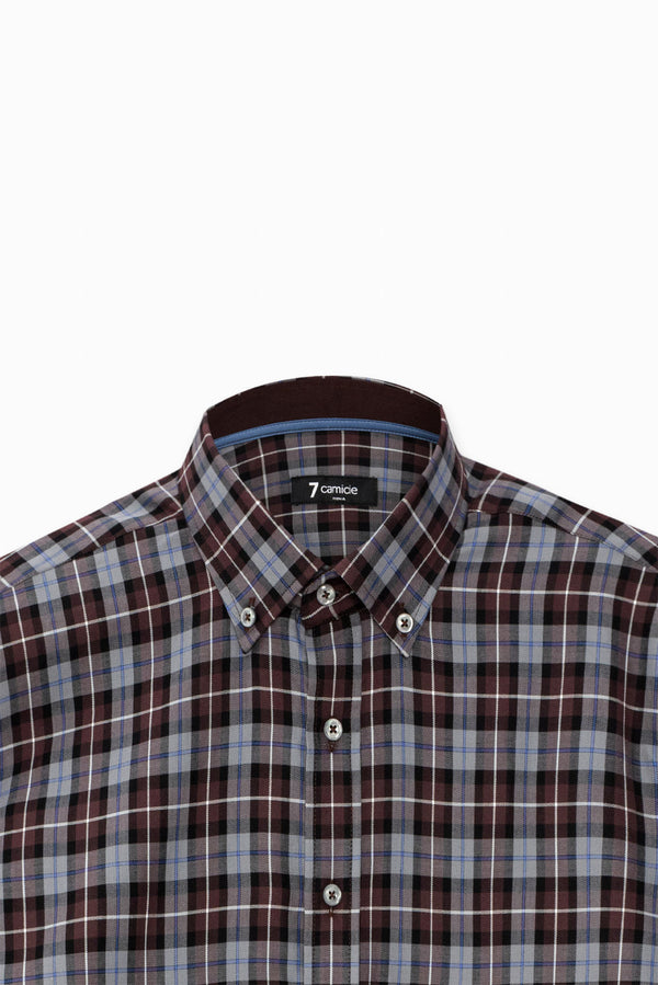 Camicia Uomo Leonardo Sport Twill Rosso Nero