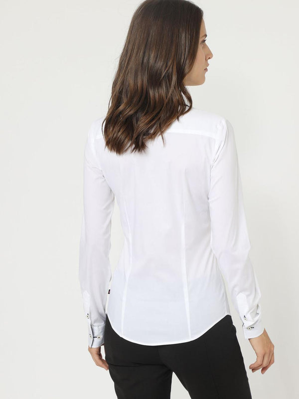 Camisa Mujer Venezia Iconic Popelin Stretch Blanco