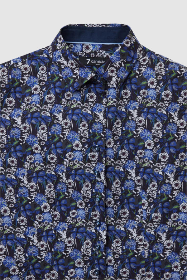 Chemise Femme Beatrice Sport Popelin Bleu Blanc