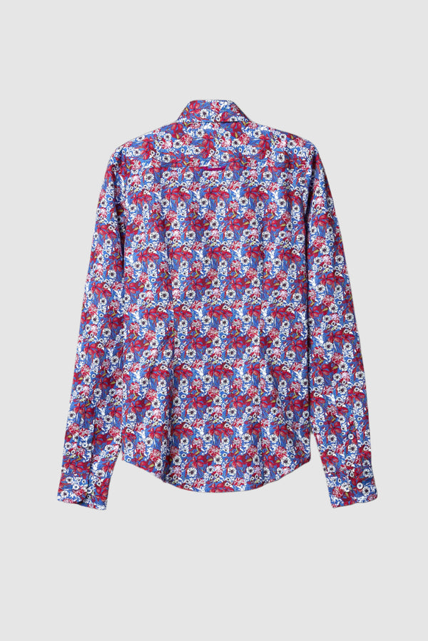Chemise Femme Beatrice Sport Popelin Bleu marine Blanc