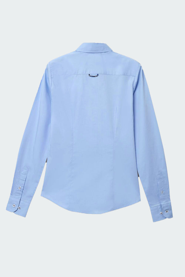 Beatrice Sport Poplin Stretch Women Shirt Light Blue
