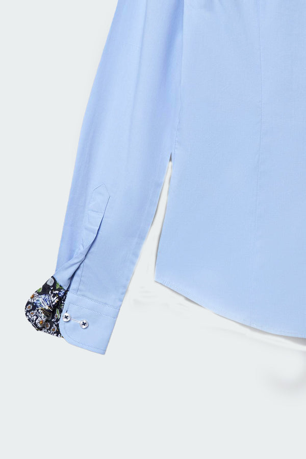 Beatrice Sport Poplin Stretch Women Shirt Light Blue