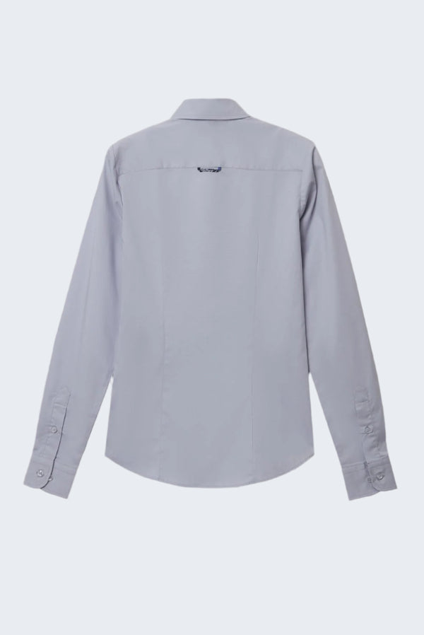 Beatrice Sport Damen Hemd Poplin Stretch Grau