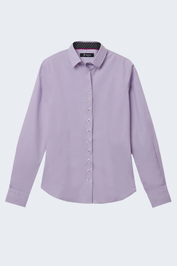 Camicia Donna Beatrice Sport Popelin Stretch Lilla