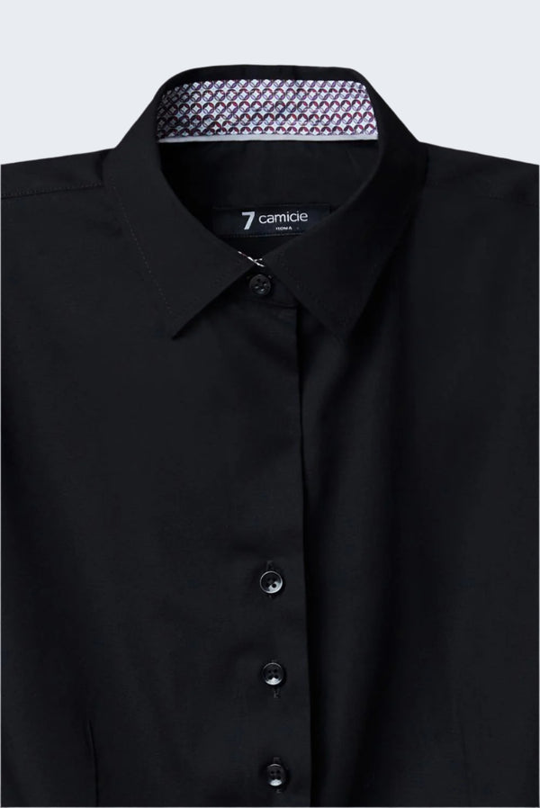 Beatrice Sport Damen Hemd Poplin Stretch Schwarz