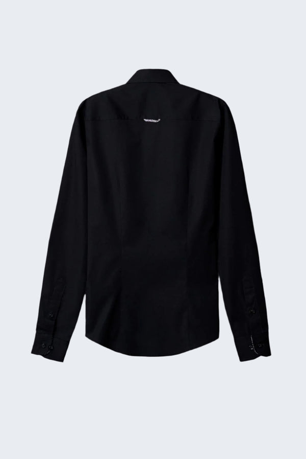 Beatrice Sport Damen Hemd Poplin Stretch Schwarz