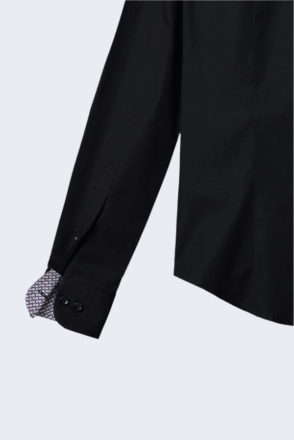 Beatrice Sport Damen Hemd Poplin Stretch Schwarz