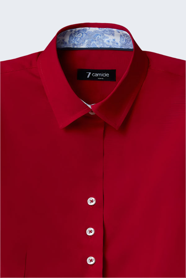 Chemise Femme Beatrice Sport Popelin Stretch Rouge
