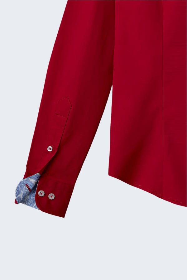 Chemise Femme Beatrice Sport Popelin Stretch Rouge