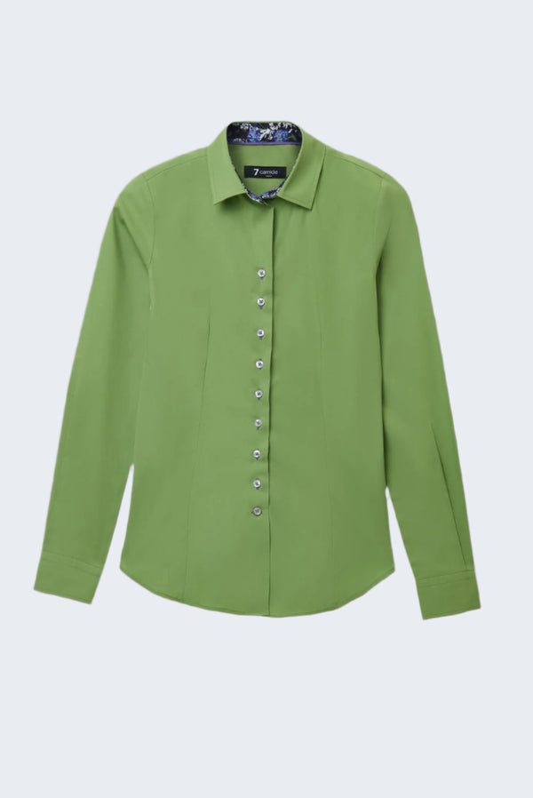 Camisa Mujer Beatrice Sport Popelin Stretch Verde