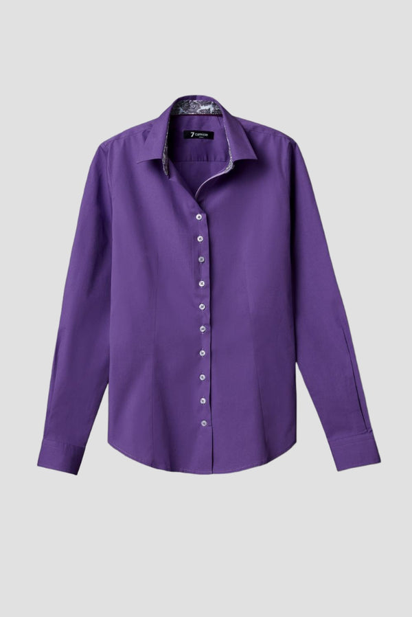 Camisa Mujer Beatrice Sport Popelin Stretch Morado