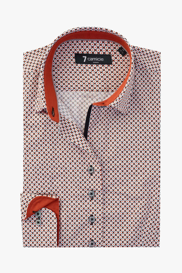 Camicia Donna Beatrice Sport Popelin Nero Arancione