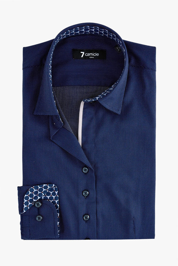Chemise Femme Beatrice Sport Popelin Bleu Blanc