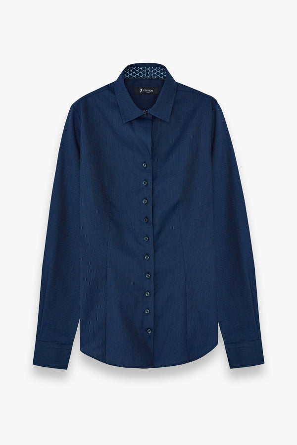 Chemise Femme Beatrice Sport Popelin Bleu Blanc