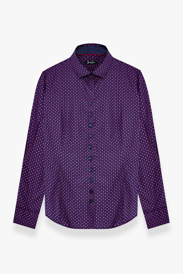 Chemise Femme Beatrice Sport Popelin Violet Rouge