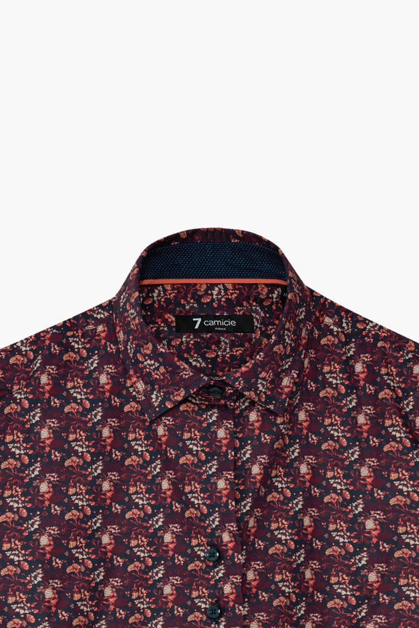 Chemise Femme Beatrice Sport Popelin Bleu Rouge