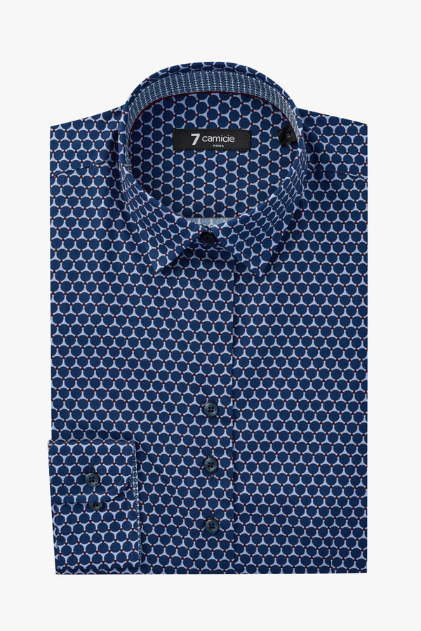 Chemise Femme Beatrice Sport Popelin Bleu Gris