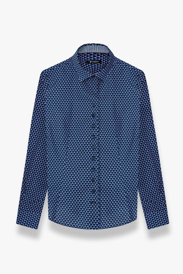 Chemise Femme Beatrice Sport Popelin Bleu Gris