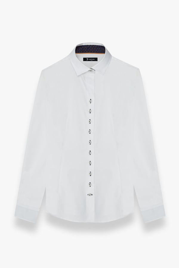 Beatrice Sport Poplin Stretch Women Shirt White