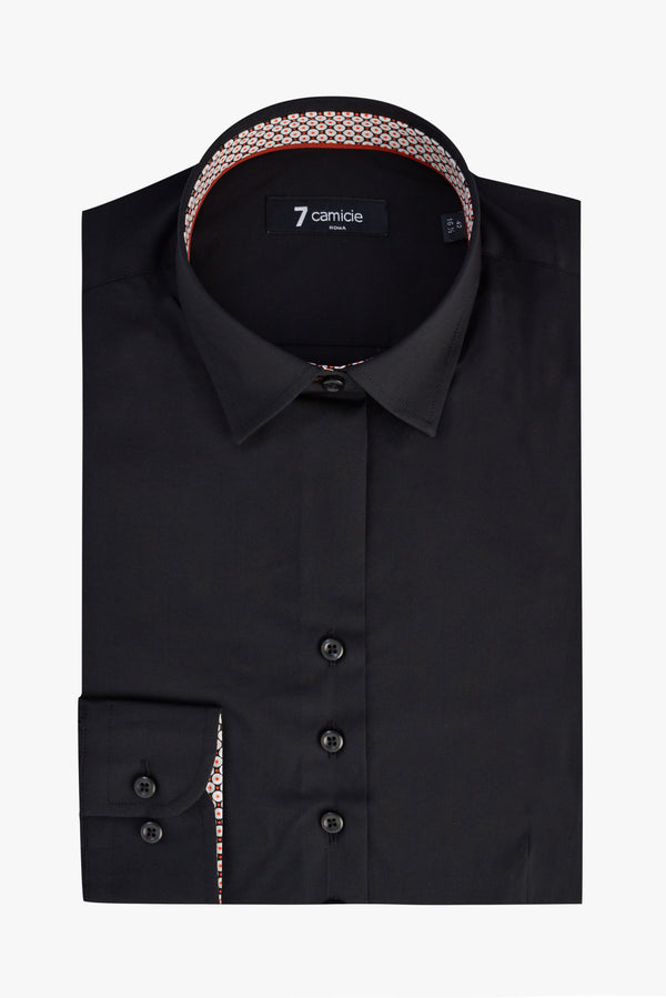 Beatrice Sport Damen Hemd Poplin Stretch Schwarz