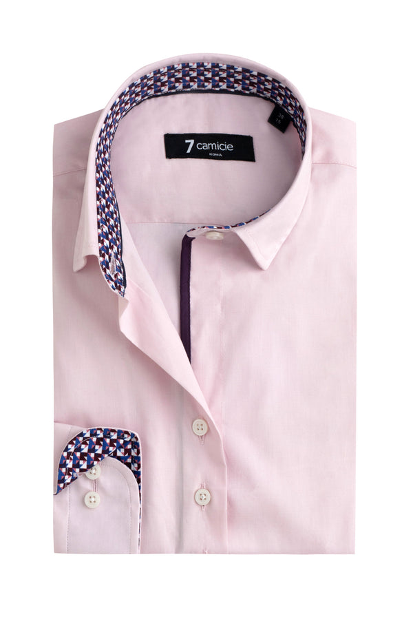 Camicia Donna Beatrice Sport Popelin Stretch Rosa