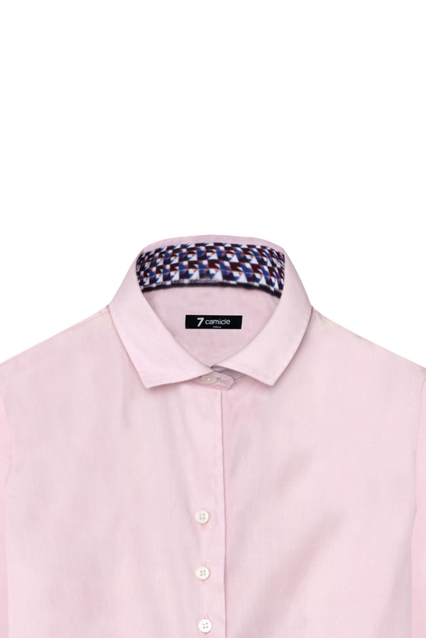 Camicia Donna Beatrice Sport Popelin Stretch Rosa