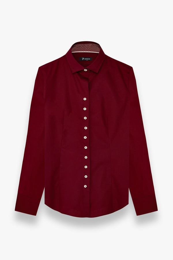 Beatrice Sport Poplin Stretch Women Shirt Red