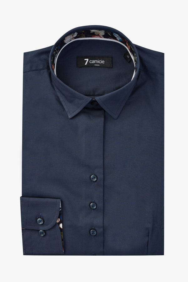 Beatrice Sport Damen Hemd Poplin Stretch Blau