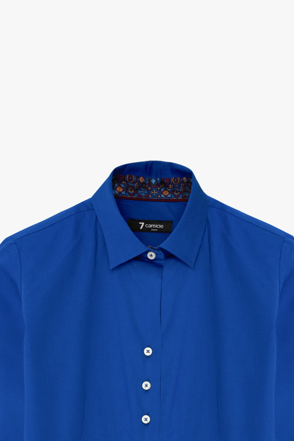 Camicia Donna Beatrice Sport Popelin Stretch Blu scuro