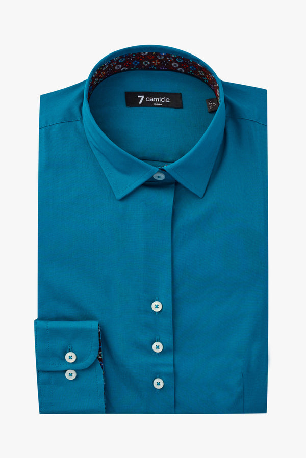 Beatrice Sport Damen Hemd Poplin Stretch Grun