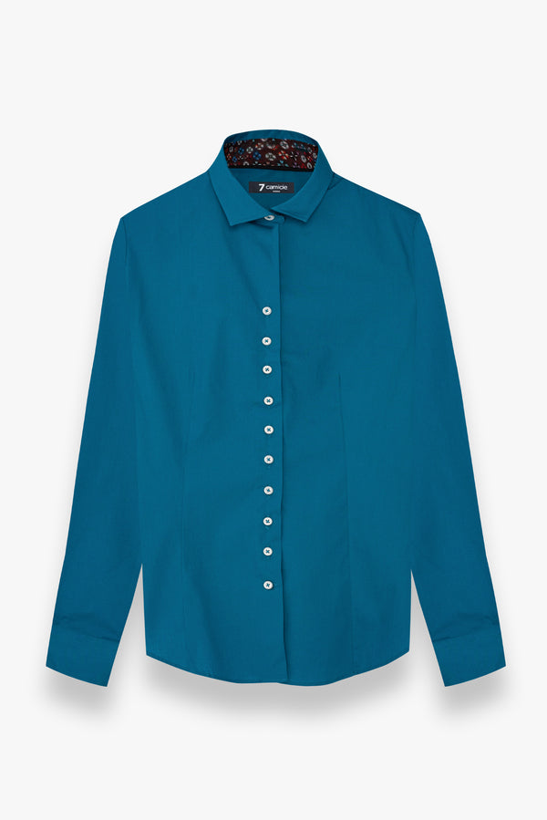 Beatrice Sport Damen Hemd Poplin Stretch Grun