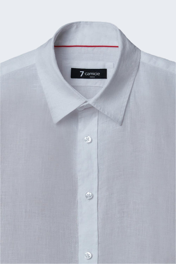 Camicia Donna Beatrice Sport Lino Bianco