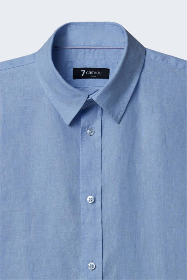 Beatrice Sport Damen Hemd Leinen Hellblau